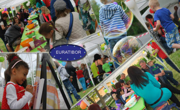 Bildcollage von Projekten und Veranstaltungen von Euratibor e.V.